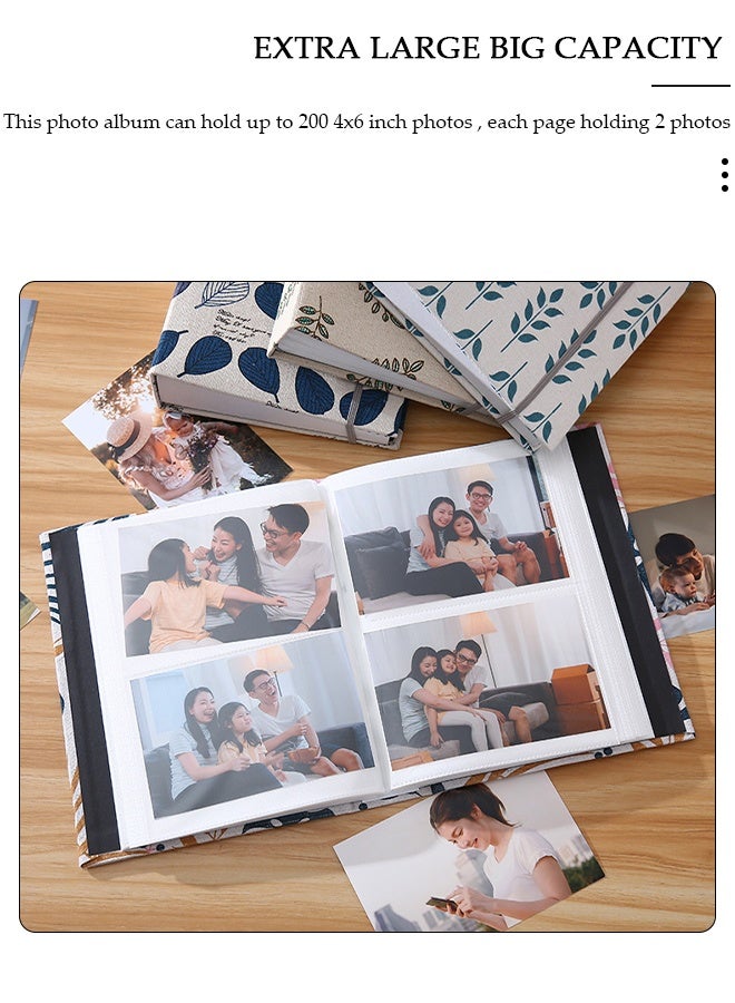MIXDE 200 Pockets Foil Stamping Photo Album for 6 Inches Photos Portable Photo Album for Family Wedding Boys Girls - Image 4